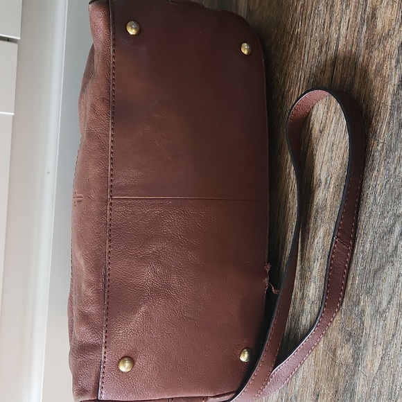 Frye Dome Brown Leather Bag With Adjustable Crossbody Strap - Picture 3 of 11
